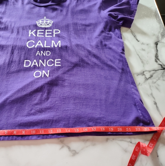 Keep Calm and Dance On Purple T-Shirt - Picture 6 of 8